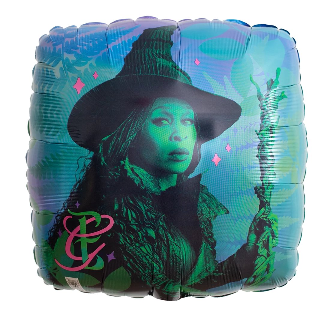 Wicked Elphaba Balloon in green, blue & purple.