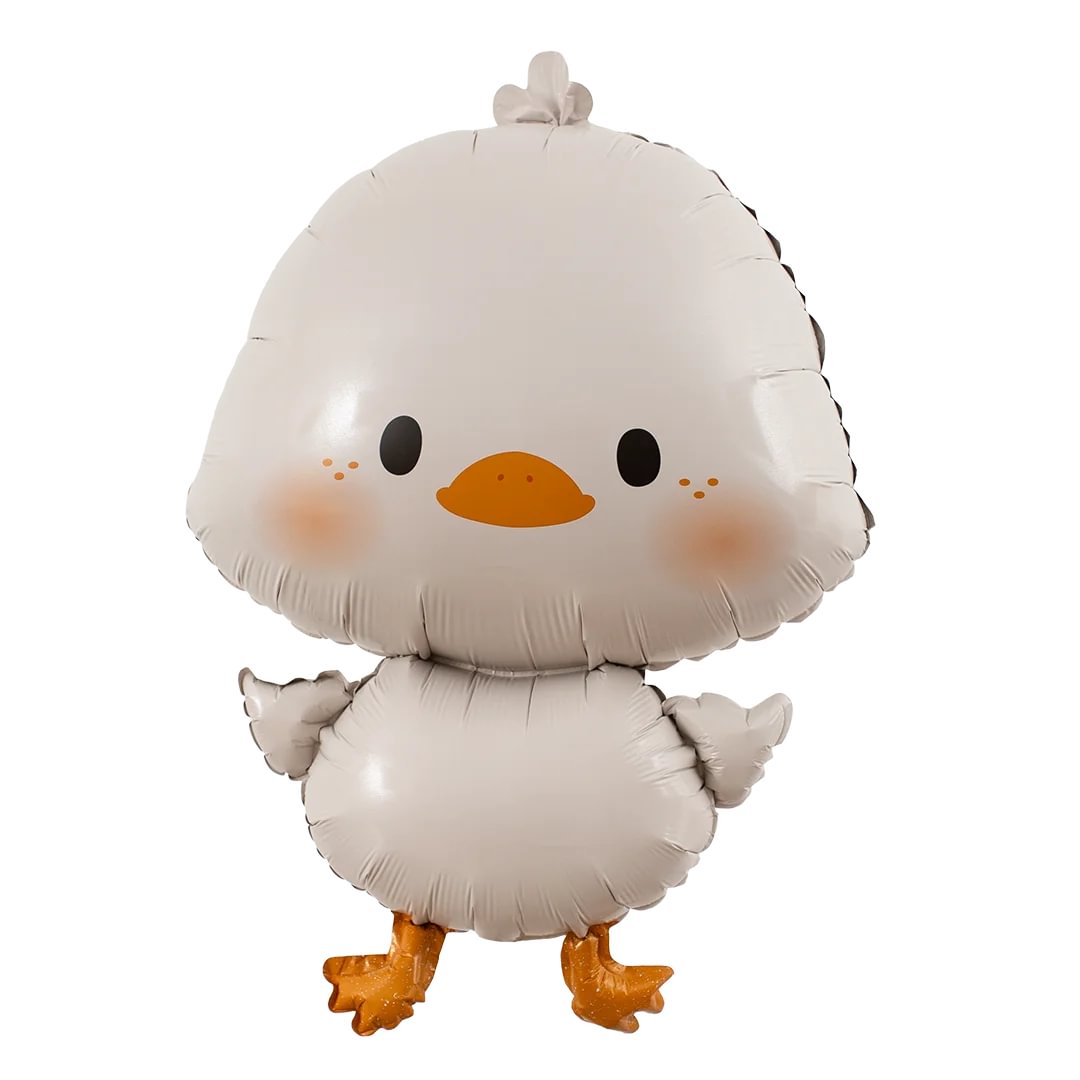 Foil Balloon shaped like a cartoon duck on a white background