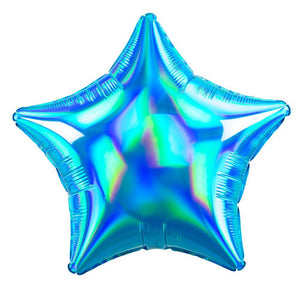 Anagram Iridescent Cyan Star Unpackaged